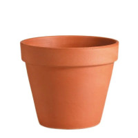 Smooth ceramic pot, cotto, Deroma