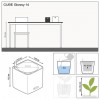Вазон Lechuza CUBE Glossy 14